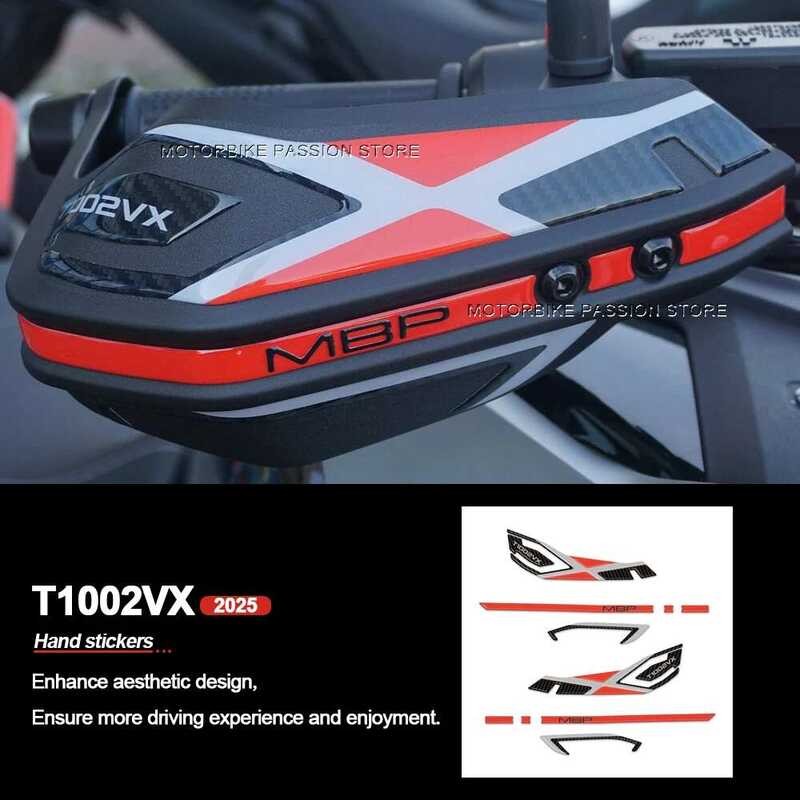 T1002VX สำหรับอุปกรณ์เสริมมอเตอร์ไซค์ t1002 vx สติ๊กเกอร์ป้องกันมือ 3D ป้องกัน T 1002 VX สติ๊กเกอร์ก