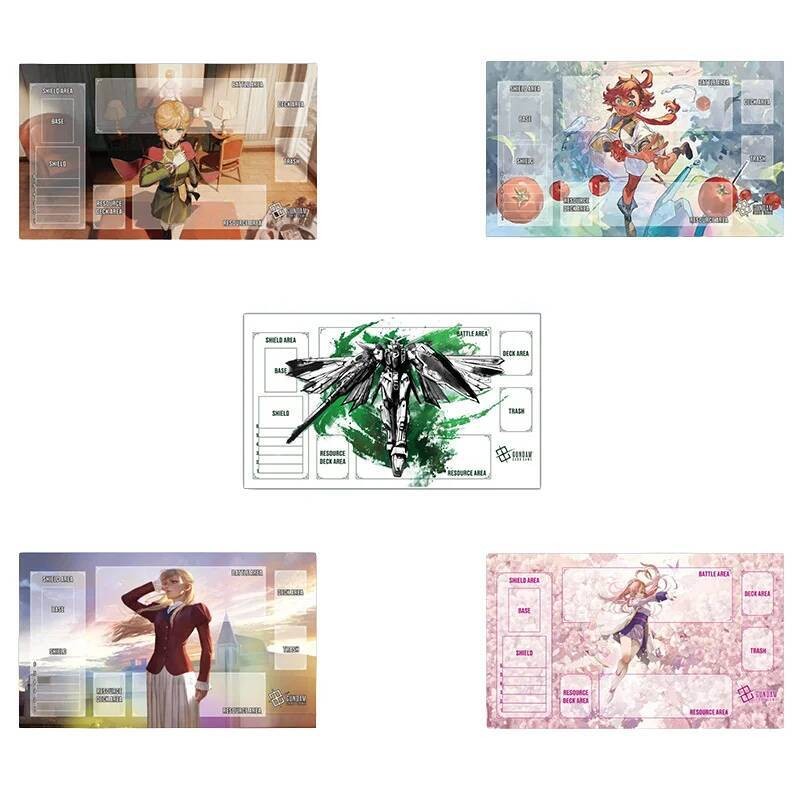 BANDAI 600*350*2 มม.BANDAIอะนิเมะGundamการ์ดเกมG DIY Playmat Freedom Lacus Clyne Sulletta Mercuryคอลเลกชันของเล่น