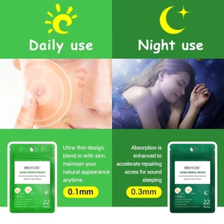 BREYLEE Tea Tree Essence แผ่นแปะสิว Lighten Acne Marks กันน้ํา Moisturizing Mask Patch