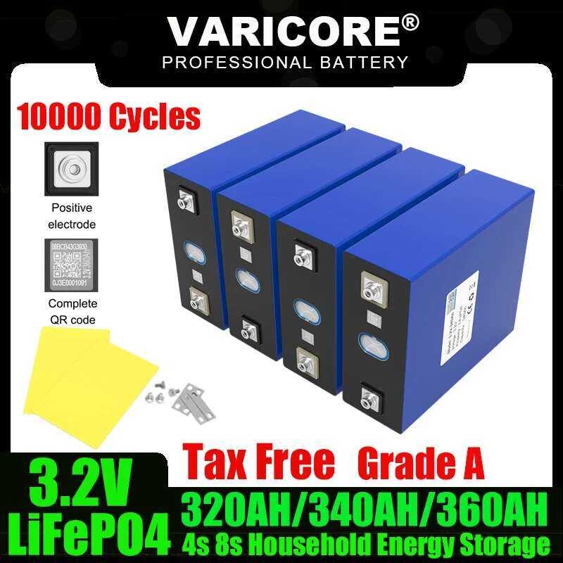 แบตเตอรี่ลิเธียมไอออนฟอสเฟตแบบชาร์จได้ Lifepo4 ขนาด 320Ah 3.2V 340Ah 360Ah 12v 24v 36v สำหรับการเดิน