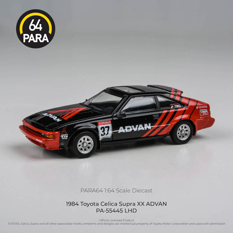 พร้อมสต็อก PARA 1: 64 Toyota Celica Supra ADVAN 1984 Selica Model Out of Print Car Model