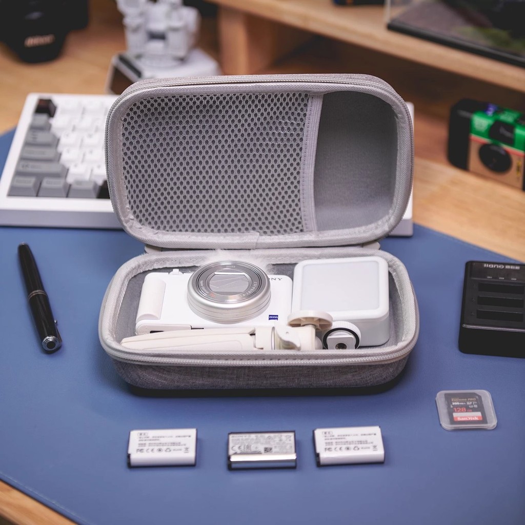 กระเป๋ากล้องไมโครเดี่ยวเหมาะสําหรับ Canon G7x2 Hard Case Sony Zv1 การ์ดสีดํา Ricoh GR3 Universal Sto