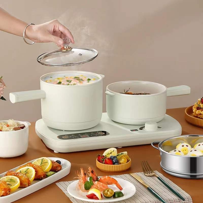 🔥การประกันคุณภาพ🔥 Electric Cooking Pot Student Pot Dormitory Household Multi-functional Cooking E