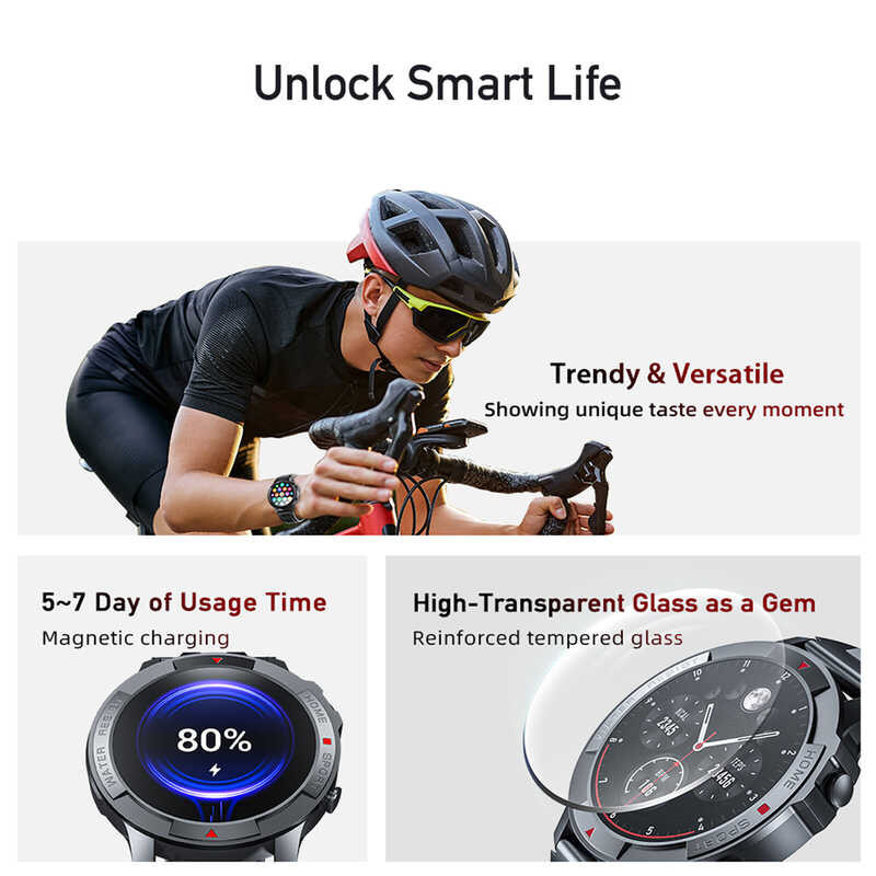 Awei Wh1pro Smart Watch Ip68 Waterproof Grade Swimming Store Personal Exercise Data GPS Positioning