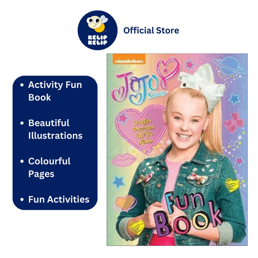 Jojo Siwa หนังสือสนุกสําหรับเด็กที่มีสูตรกิจกรรมและเกม (72 หน้า)