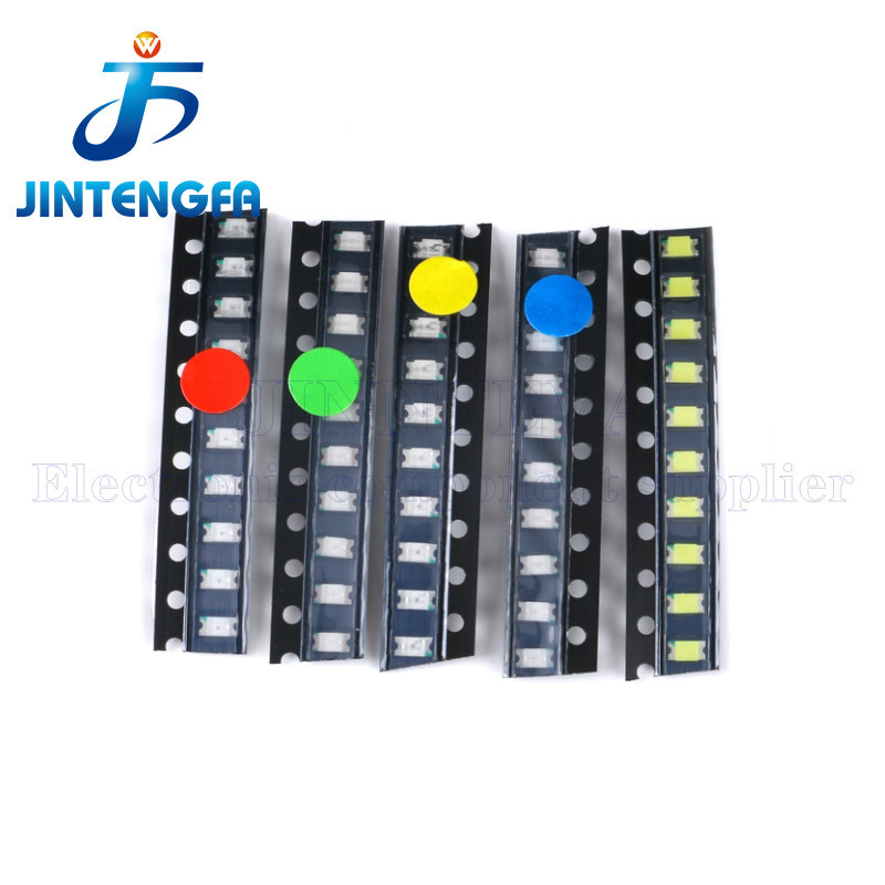 100pcs 0402 0603 0805 1206 1210 3528 5050 SMD LED สีขาวอบอุ่นสีแดงสีเหลืองมรกตเขียวฟ้าม่วงส้ม Emitting Diode