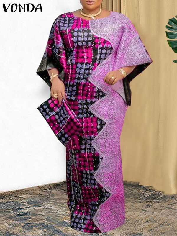 VONDA 21A ผู้หญิง 2024 ฤดูร้อนบวกขนาดเสื้อผ้าวินเทจ 3/4 แ