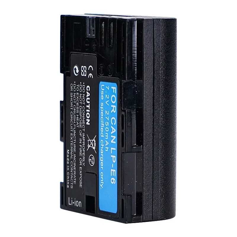 Δ 2650 Mah Lpe6 Lpe6nh Lp-E6n แบตเตอรี่พร้อม LED ชาร์จคู่สำหรับกล