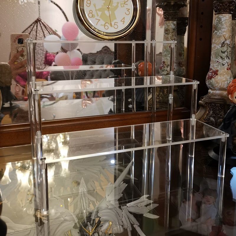 Pop Mart Stand ขาตั้งจอแสดงผลอะคริลิค Mystery Box Storage Doll House Display Stand Office Doll Displ