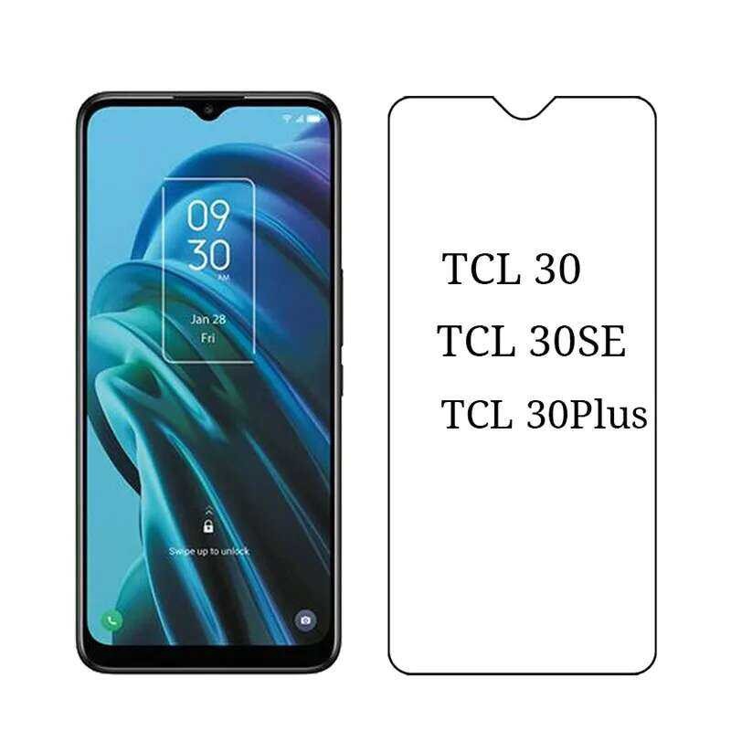 2.5D ฟิล์มกันรอยหน้าจอ สำหรับ Plus 30 SE XL LE 30z 30se TCL 305 306 205 กระจกนิรภัยสีน้ำเงินด้าน ป้อ
