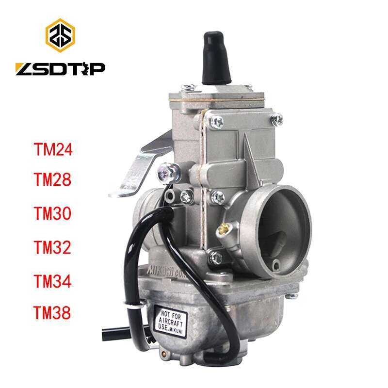 ZSDTRP คาร์บูเรเตอร์ สำหรับ Mikuni Vergaser TM24 TM28 TM30 TM34 TM32 TM38 คาร์บูเรเตอร์แบบสไลด์แบน T