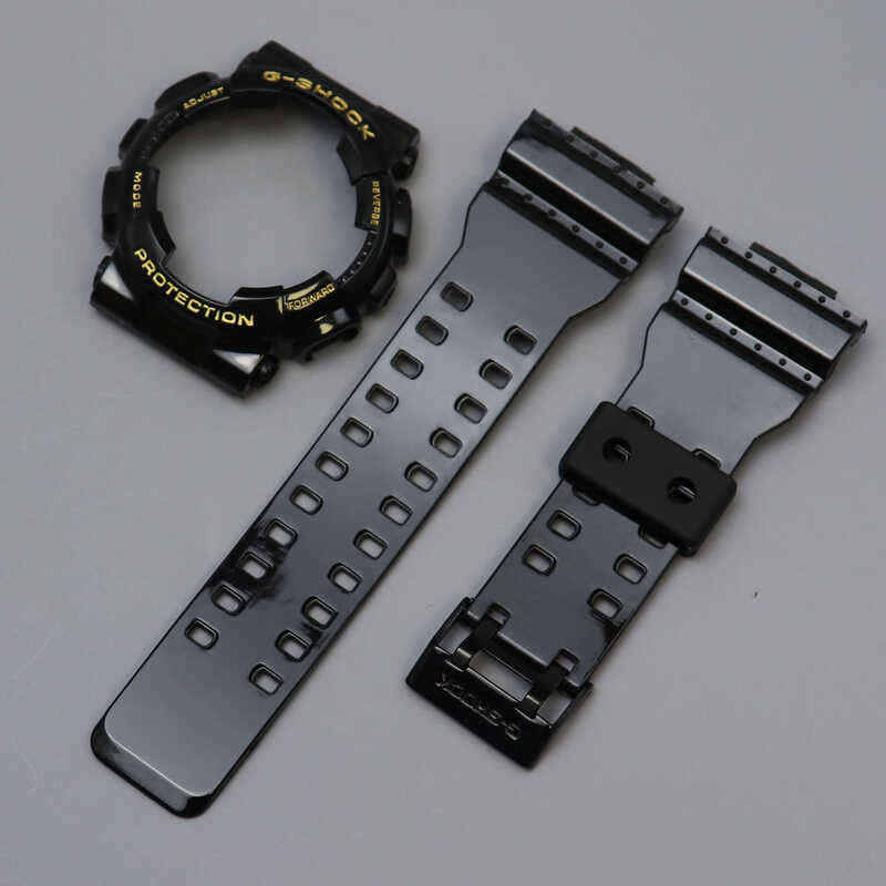 Silicone Smooth Strap +Case With T For G-Shock Ga-110 Ga100 Ga120 Ga150 Ga300 Gd-120 /100/110 Resin