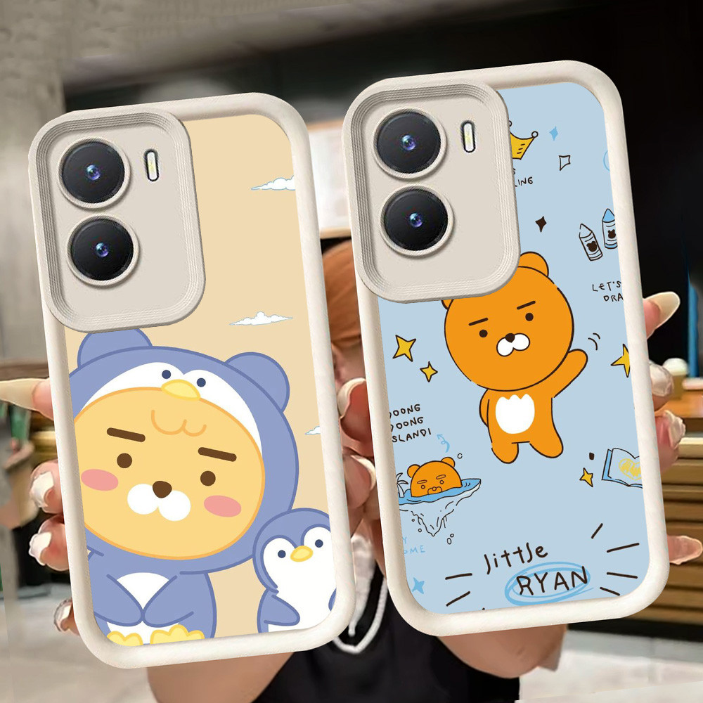 ปลอกอ่อนสําหรับ VIVO Y16 Y75 Y15a Y22 Y22s Y35 Y56 Y15s Y01 Y01A IQOO Z9X Y55 Z9 5G 13 Z10 T4 สีขาว 