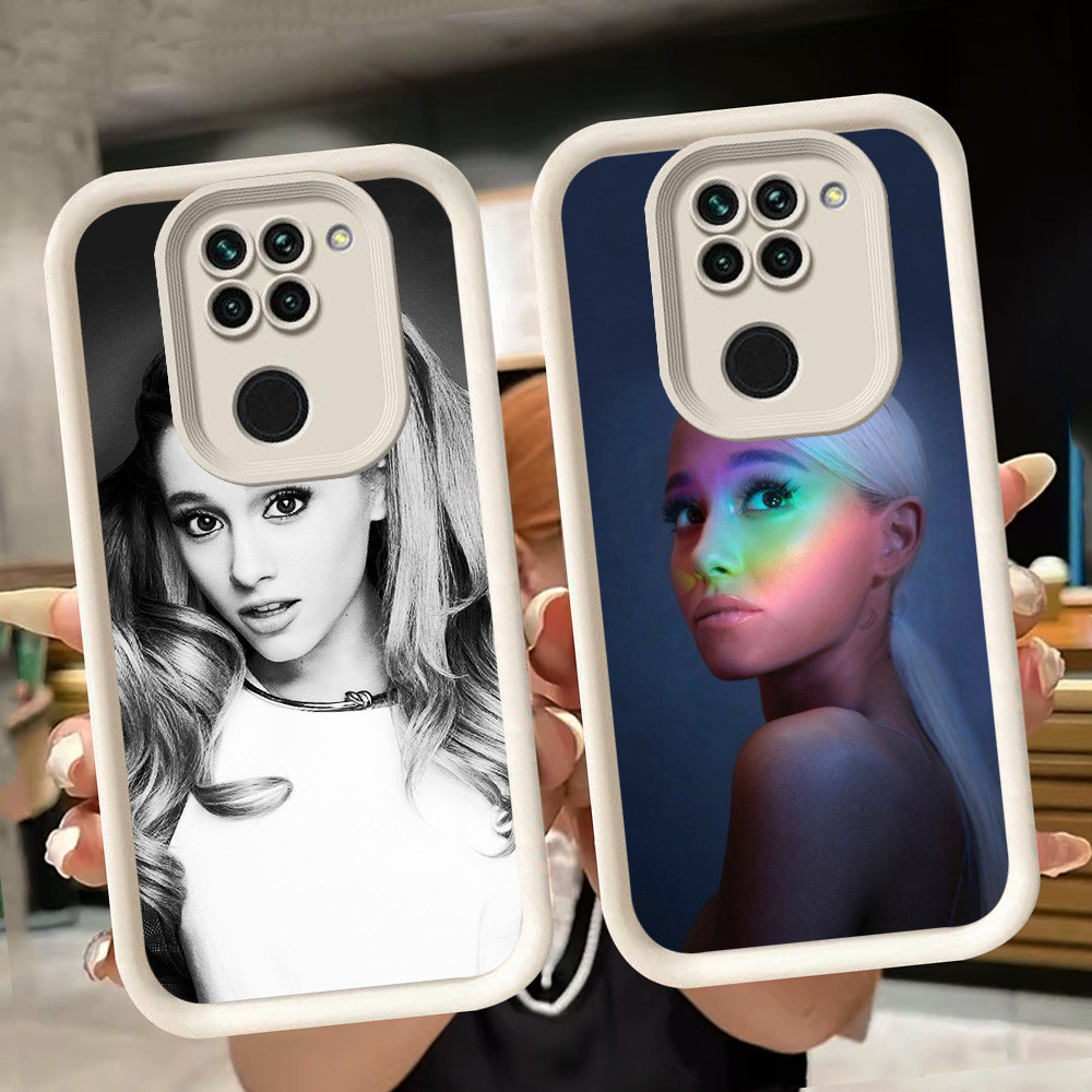 ปลอกอ่อนสําหรับ Xiaomi Redmi Note 9 8 9S Pro Max สีขาว Q58 Ariana Grande