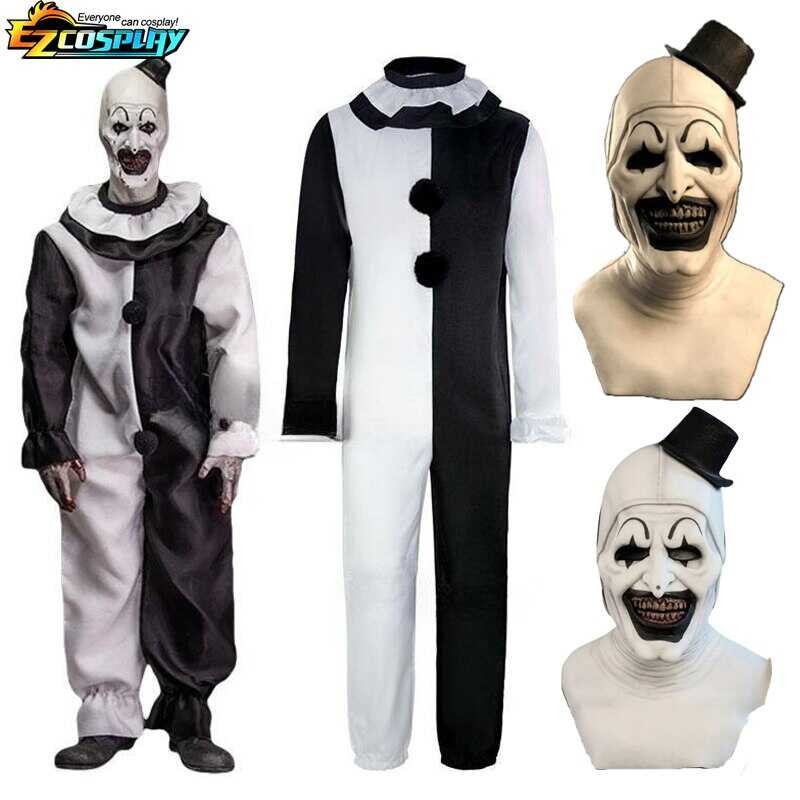 Terrifier Costume Art The Clown Cosplay Outfits The Killer Clown Jumpsuit Suit Headgear For Hallowe