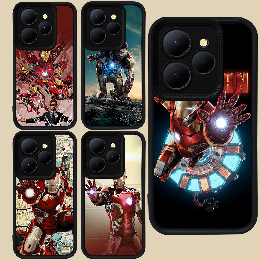 ปลอกสีดําสําหรับ Infinix HOT Note Zero GT 30 40S สมาร์ท 8 9 40I 40 7 20 30I Play Pro Plus 5G R74 Iro