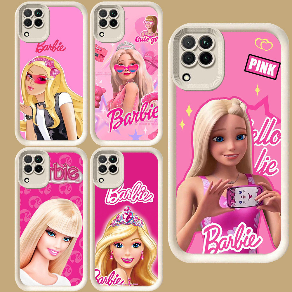 R27 Barbie Girl Casing สําหรับ Samsung A12 A06 F04 M04 A05 A04 A04E A22 J7 Pro J2 Prime 5G สีขาว