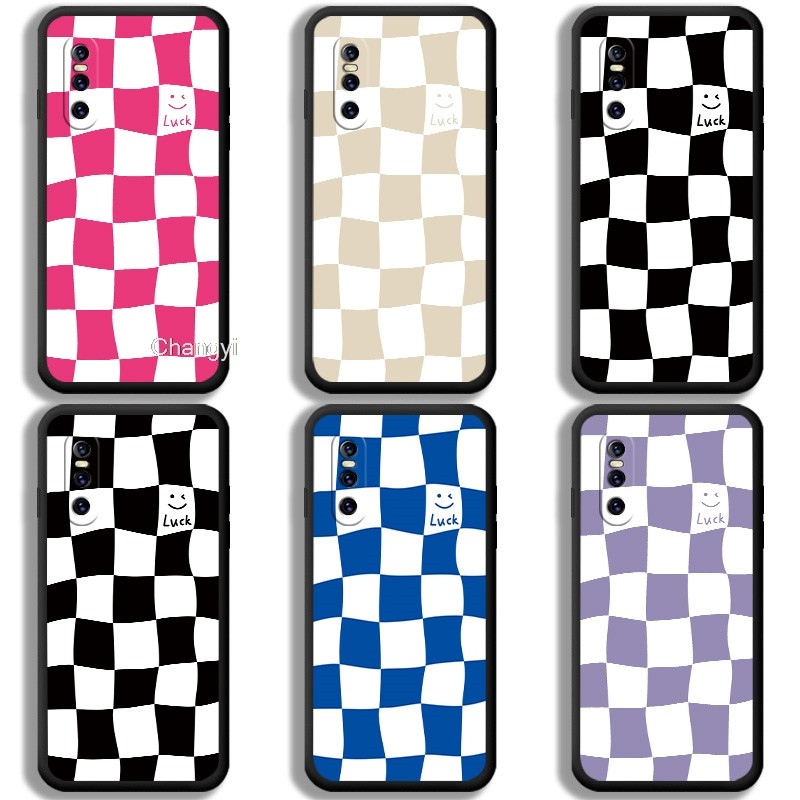 Creative สีดําสีขาวกระดานหมากรุกกันกระแทกสําหรับ Vivo V15 Pro 1818