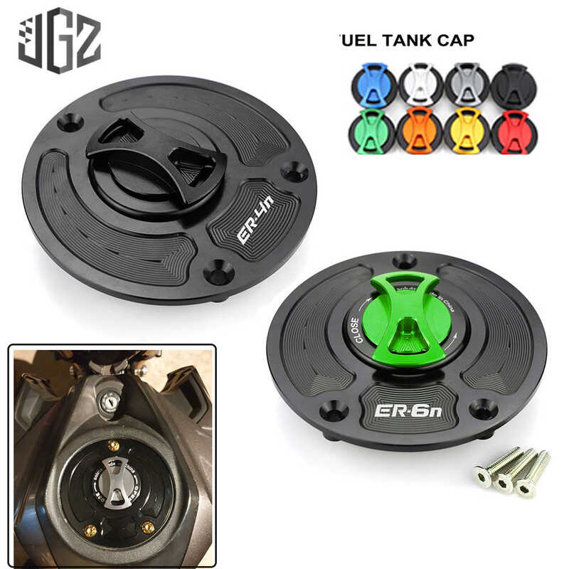 ▲ ฝาปิดถังน้ำมันเชื้อเพลิงรถจักรยานยนต์ แบบหมุน ไม่ต้องใช้กุญแจเปิด สำหรับ ER6N ER4N ER650 ER-6N ER-