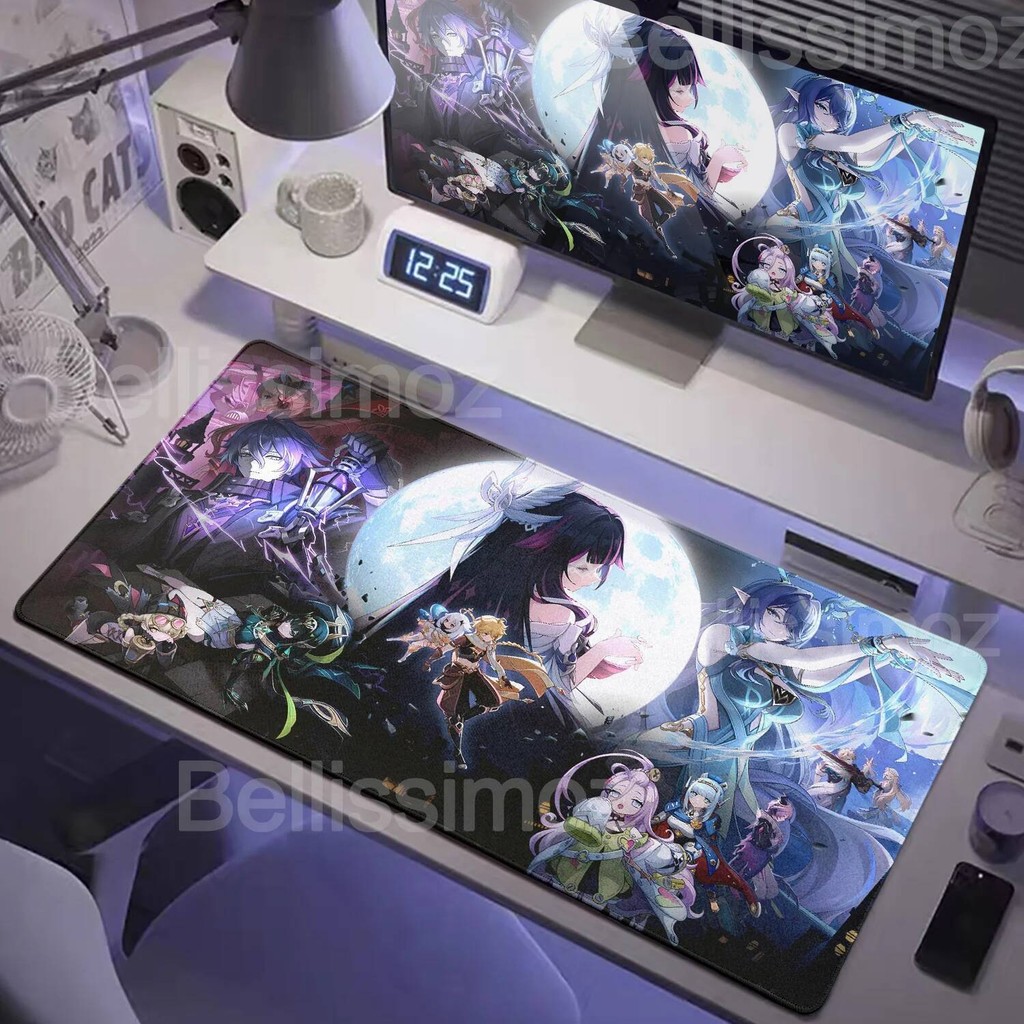 ใหม่เกมขนาดใหญ่ Nod-Krai Flins Lauma Columbia Mousepad Genshin Impact Song of The Welkin Moon เกมคอม
