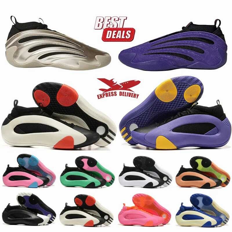 รองเท้าบาสเก็ตบอล Harden Vol 8/9 สีชมพูและดำ พร้อมลายBetter Scarlet Core สำหรับผู้ชาย