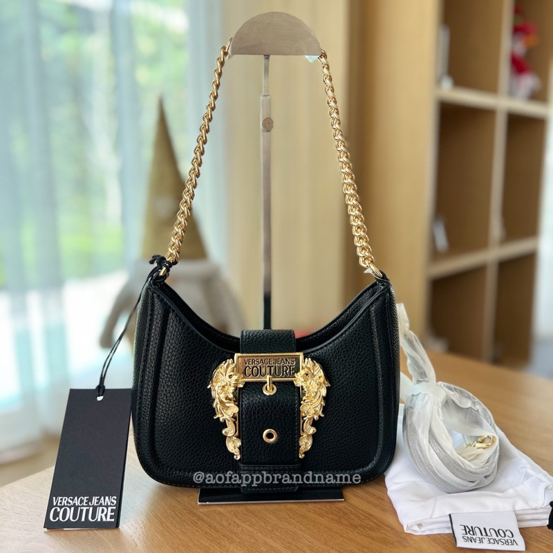 ♞พร้อมส่ง ของแท้  Versace Jeans Couture Buckle Shoulder Bag 2025