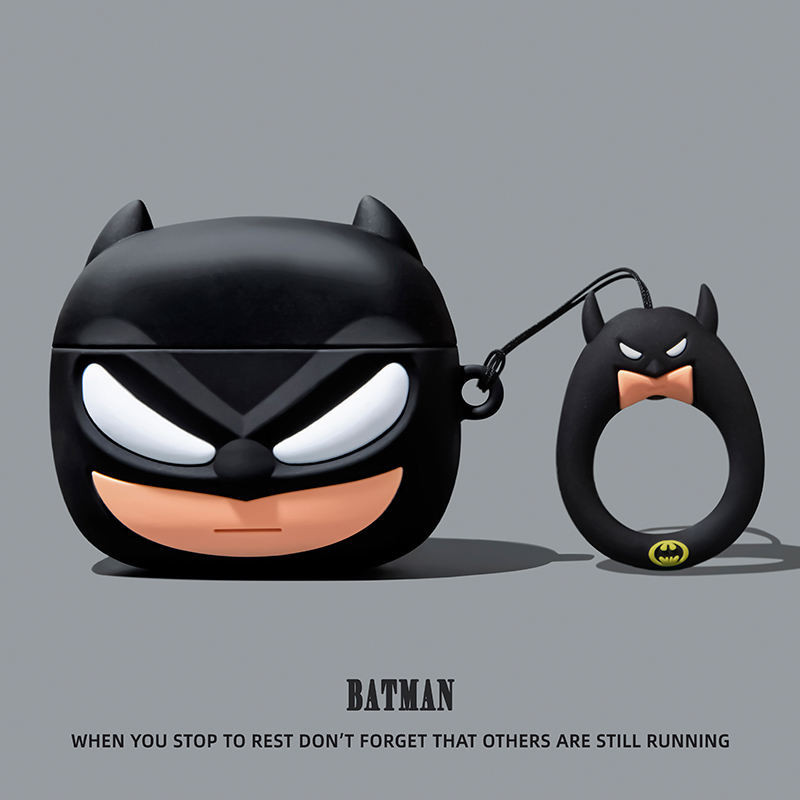 เหมาะสําหรับ AirPodspro2 In The Case Of AirPods4 Case, 3 ชุด, สามกล่อง, รุ่นที่สี่, Batman Airpod, S