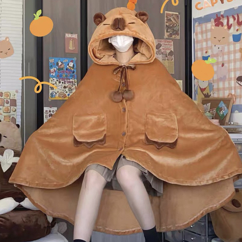 Capybara เสื้อโค้ทน่ารักสำหรับผู้หญิง