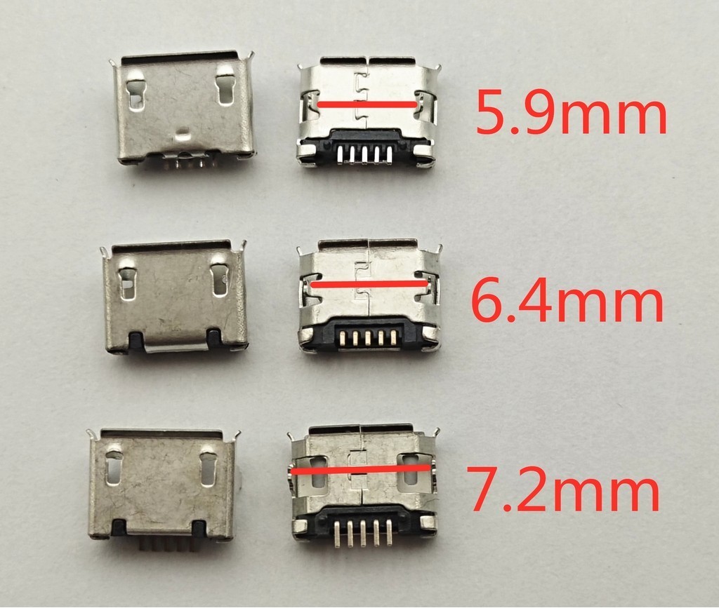 1-10pcs Micro USB Mini Connector 5pin 5.9 มม.4 มม.7.2 มม.เข็มสั้น 5P DIP2 พอร์ตข้อมูลพอร์ตชาร์จสําหรับมือถือ End Plug ชาร์จ Pin Connector