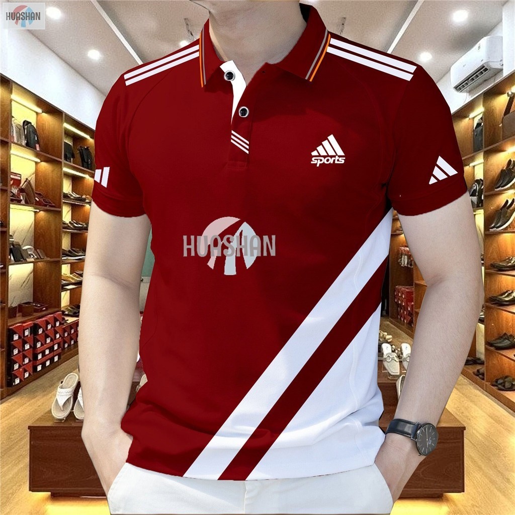 เสื้อโปโลผู้ชายรุ่นล่าสุดปี 2024 drifit เรียบง่าย unisex สปอร์ต แฟชั่นเกาหลี หลากสี - Q7506