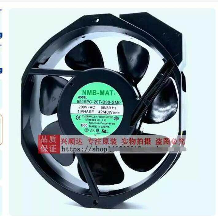 ❤ ต้นฉบับ NMB 5915Pc-20T-B30-Sm0 200Vac 50 60Hz 42 / 40W อุปกรณ์พัดลม