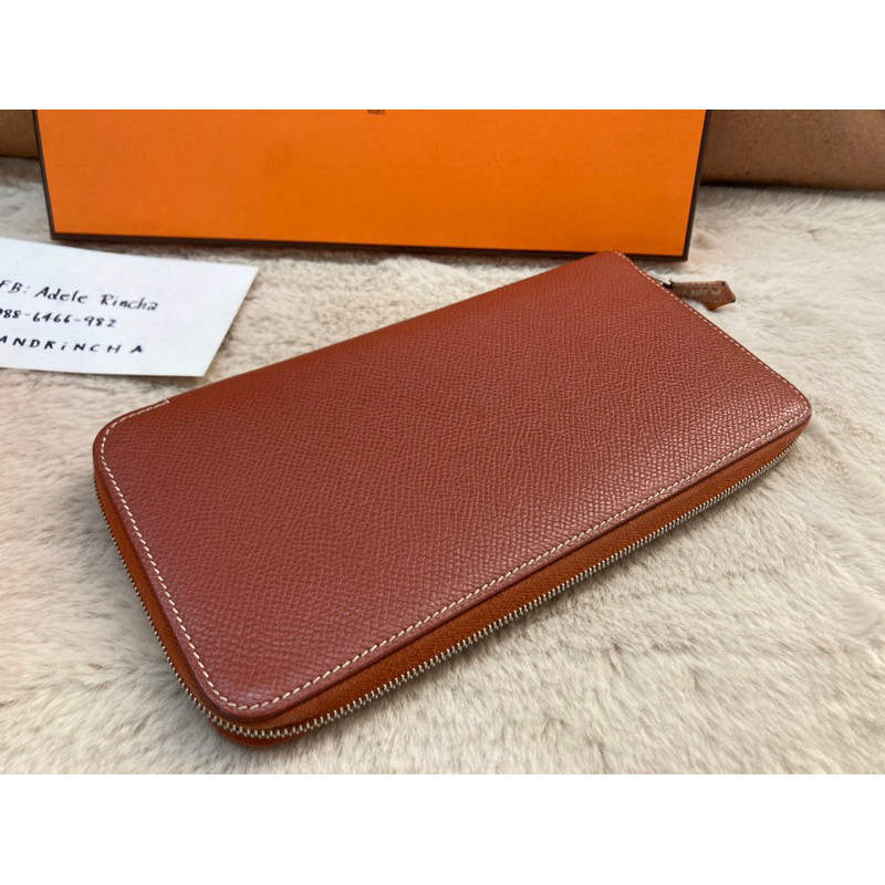 used Hermes zippy long wallet