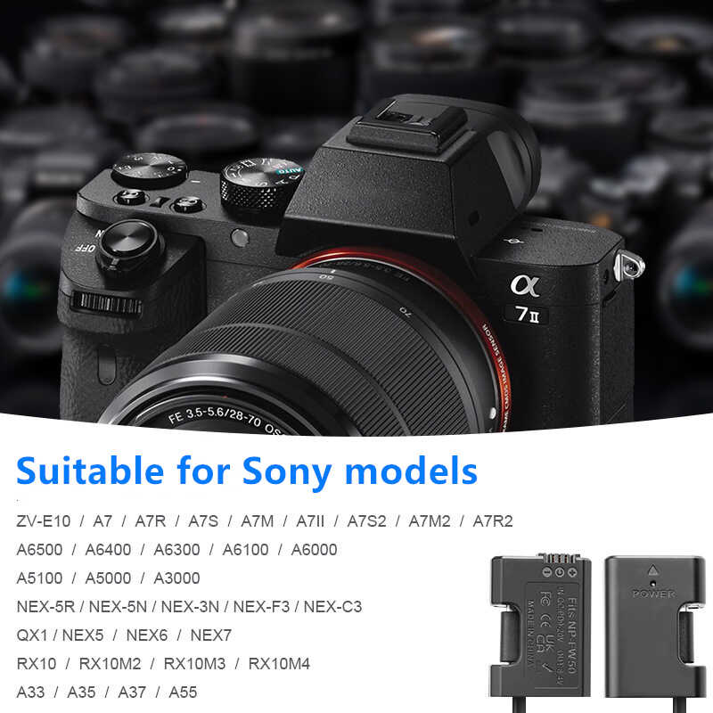 Δ แบตเตอรี่อะนาล็อก USB Type-C Np-Fw50 สำหรับ Sony A6500 A6300 A6000 A72