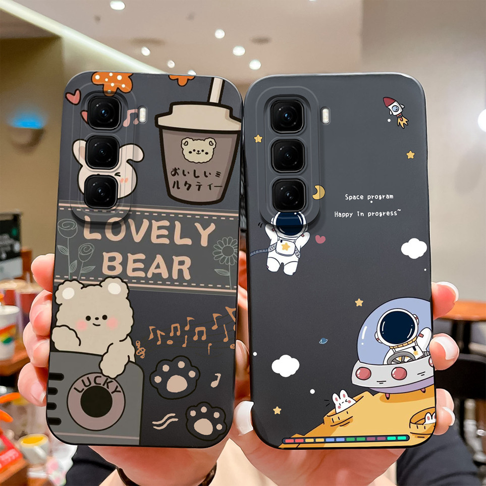 สําหรับ Infinix Hot 50 เคสโทรศัพท์การ์ตูนนักบินอวกาศปลอกซิลิโคนอ่อนนุ่มกันกระแทกฝาหลังสําหรับ Hot50 