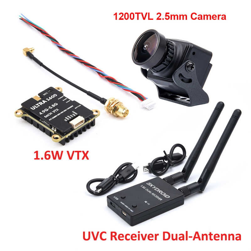 Δ VTX 1.6W / Ts5828l 600Mw Transmitter 1200Tvl B19 1500Tvl มินิกล้อง 5.8G รับ UVC