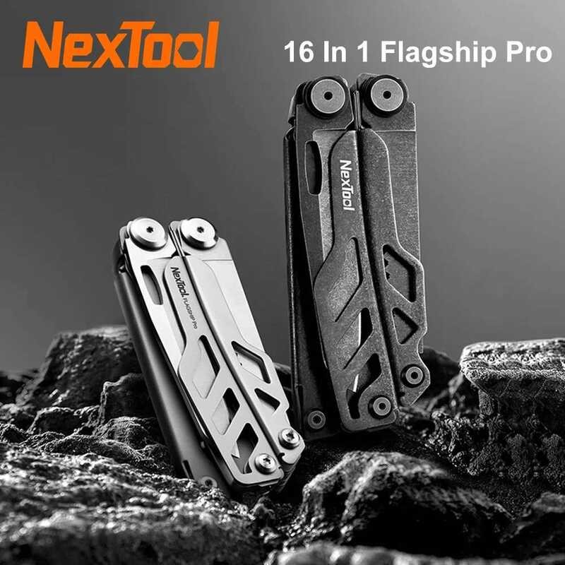 NexTool ชุดเครื่องมืออเนกประสงค์ Flagship Pro 16 in 1 เครื่องมือพับได้ คีม กรรไกร มีดสำหรับการตั้งแค