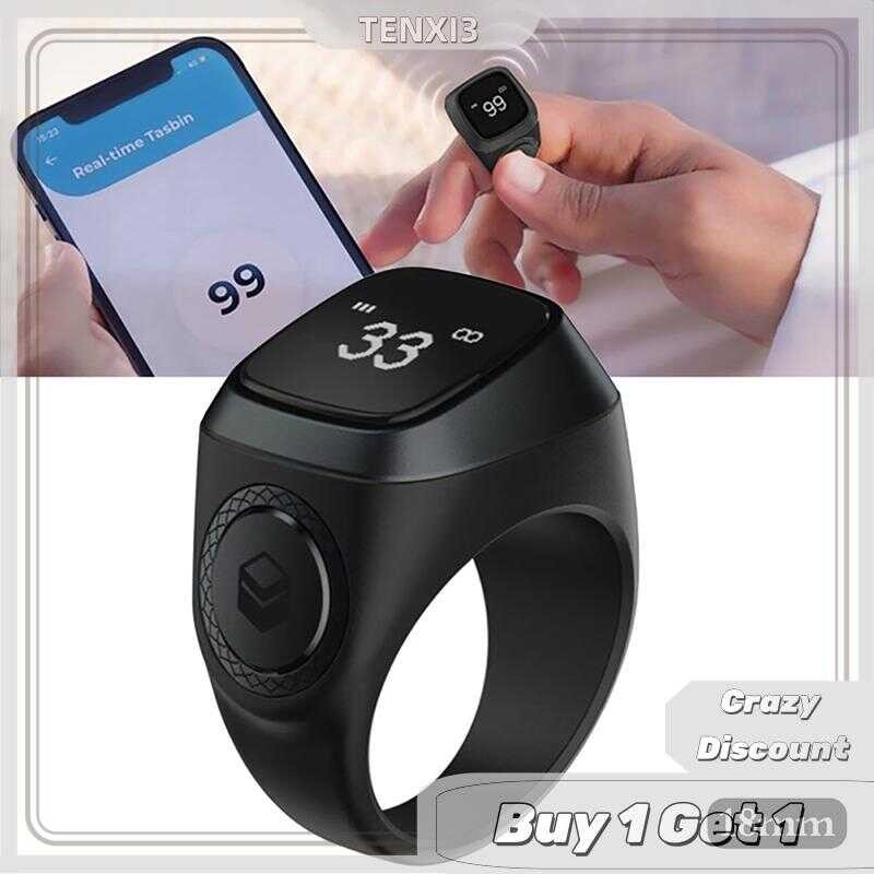 ❤ ซื้อ 1 ชิ้นลด 10บาท Smart Tasbih TALLY Counter Ring สำหรับชาวมุสลิม Zikr Digital Tasbeeh 5 Pr