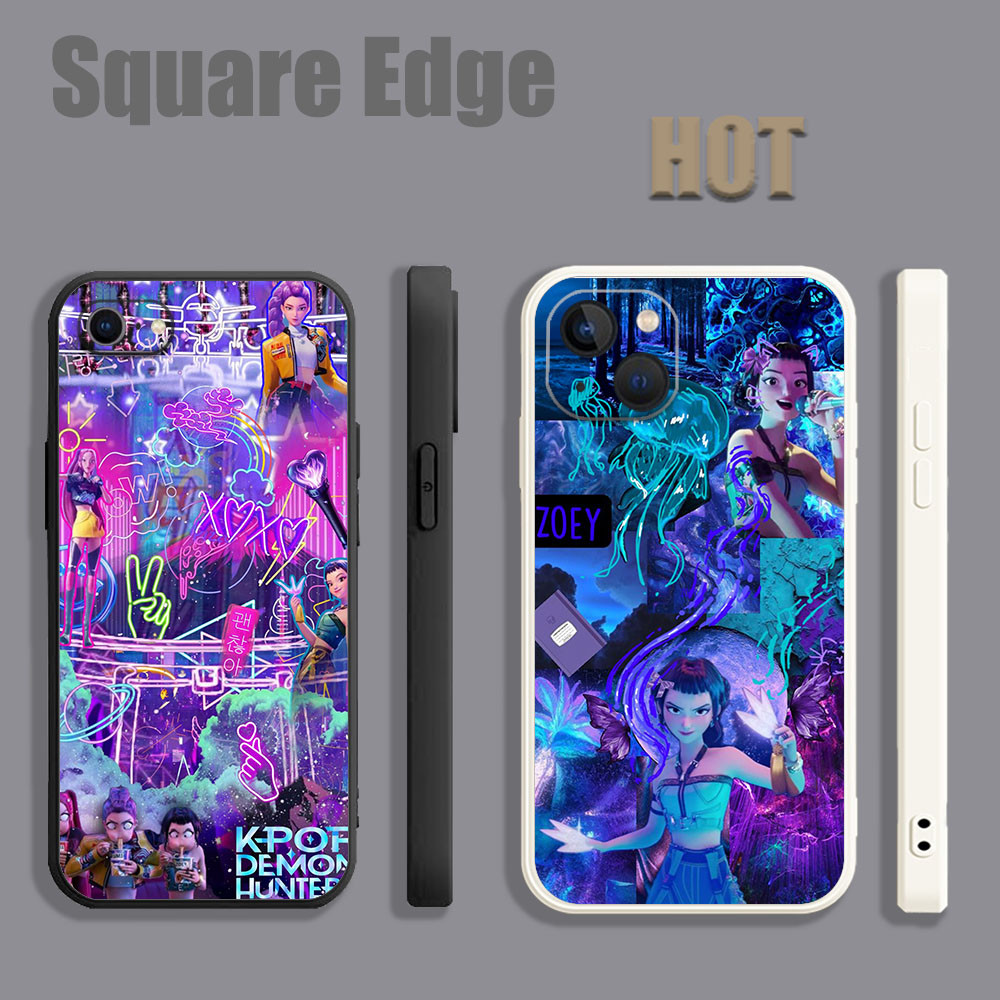 เคสสําหรับ iPhone 14 Pro Max Plus kpop นักล่าปีศาจ Zoey จาก kdh FXP11 เคสโทรศัพท์ Square Edge