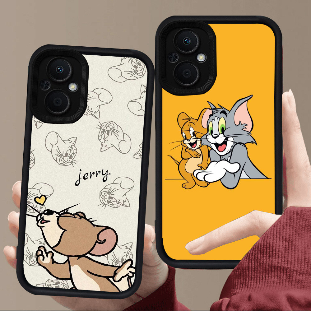 E108 Love Couple Casing for Black Silicone OPPO Reno Find 7 7Z 8 8Z X5 Lite 5G