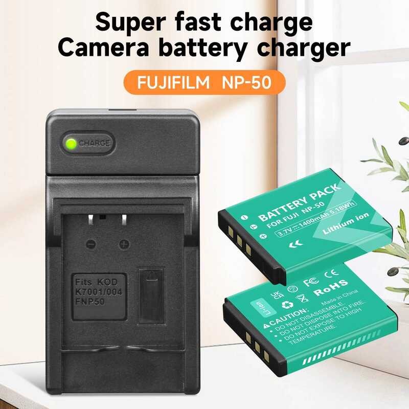 ▥ Np-50 Fnp50 Np50 แบตเตอรี่กล้องสำหรับ Fujifilm Fuji X10 X20 Xf1 Finepix Xp100 F200exr F70exr
