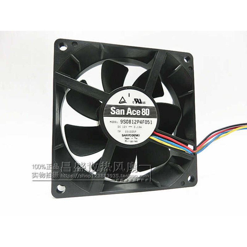 SANYO 8025 8CMPWM พัดลมเงียบ 8 ซม. 9S0812P4F051 แรกของผู้เล่นระดับไฮเอนด์