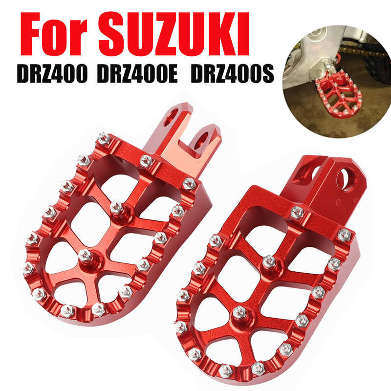 เหมาะสําหรับ RMZ125 RMZ250 RMX250 DRZ400 รถจักรยานยนต์ออฟโรด CNC อลูมิเนียมอัลลอยด์เหยียบ