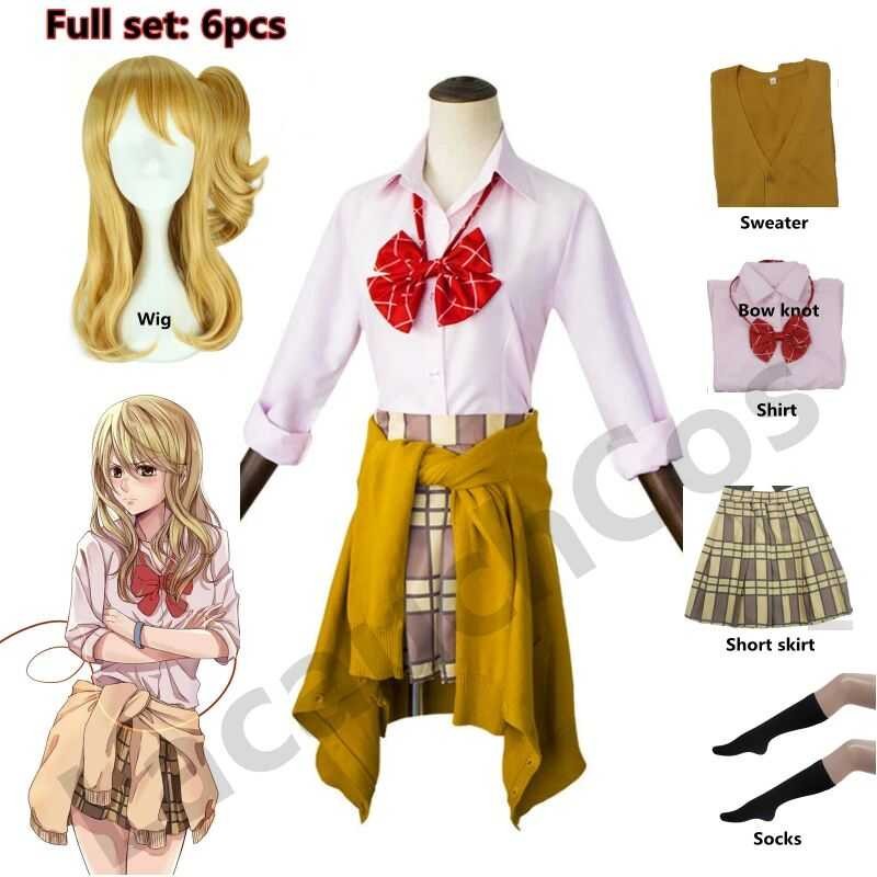 ชุดวิกผมและเครื่องประดับคอสเพลย์ Citrus Anime Aihara Yuzu