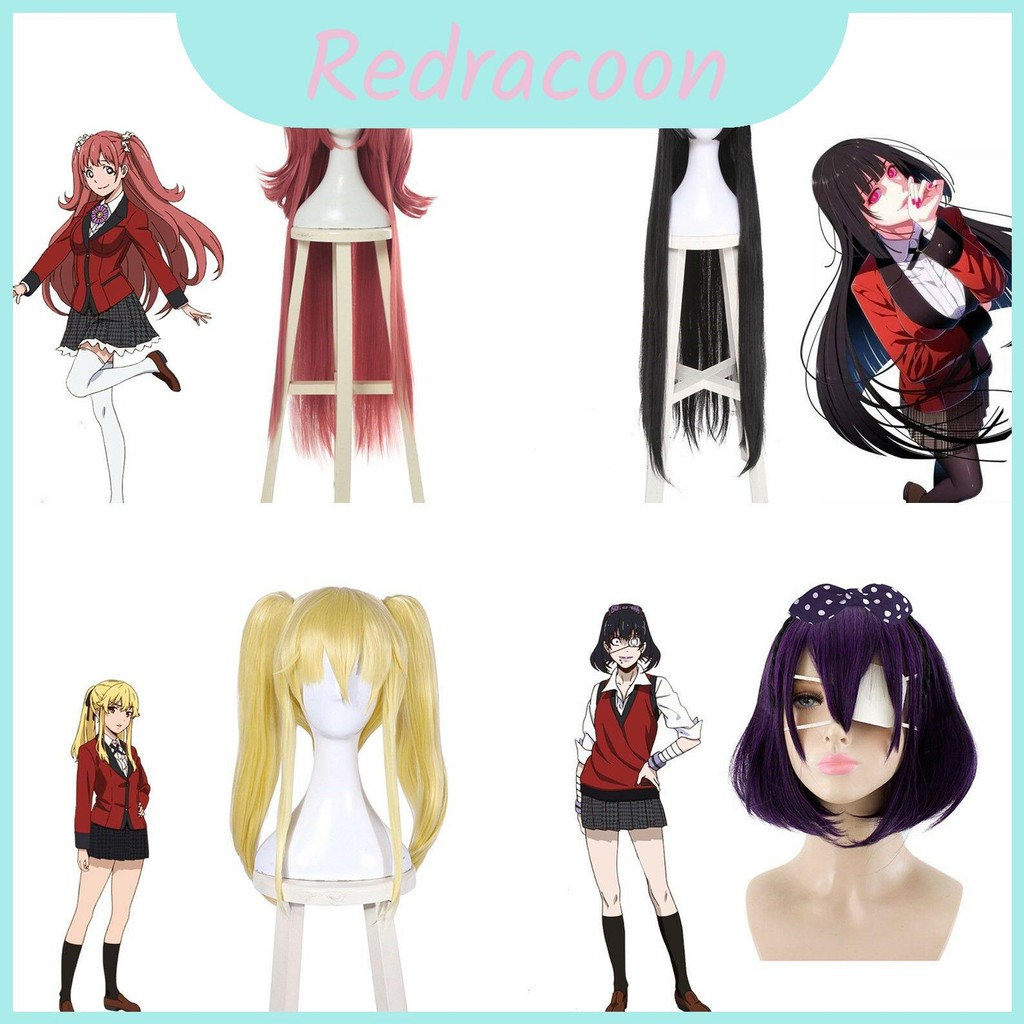wig คอสเพลย์สำหรับปาร์ตี้ Kakegurui - ทำจากเส้นใยกความหนาแน่นสูง