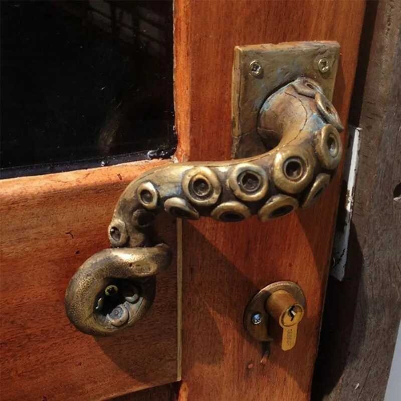 ❤ Vintage Octopus Door Knob Animal Style Outdoor Hook Ancient Drawer Furniture Pull Handle Pul