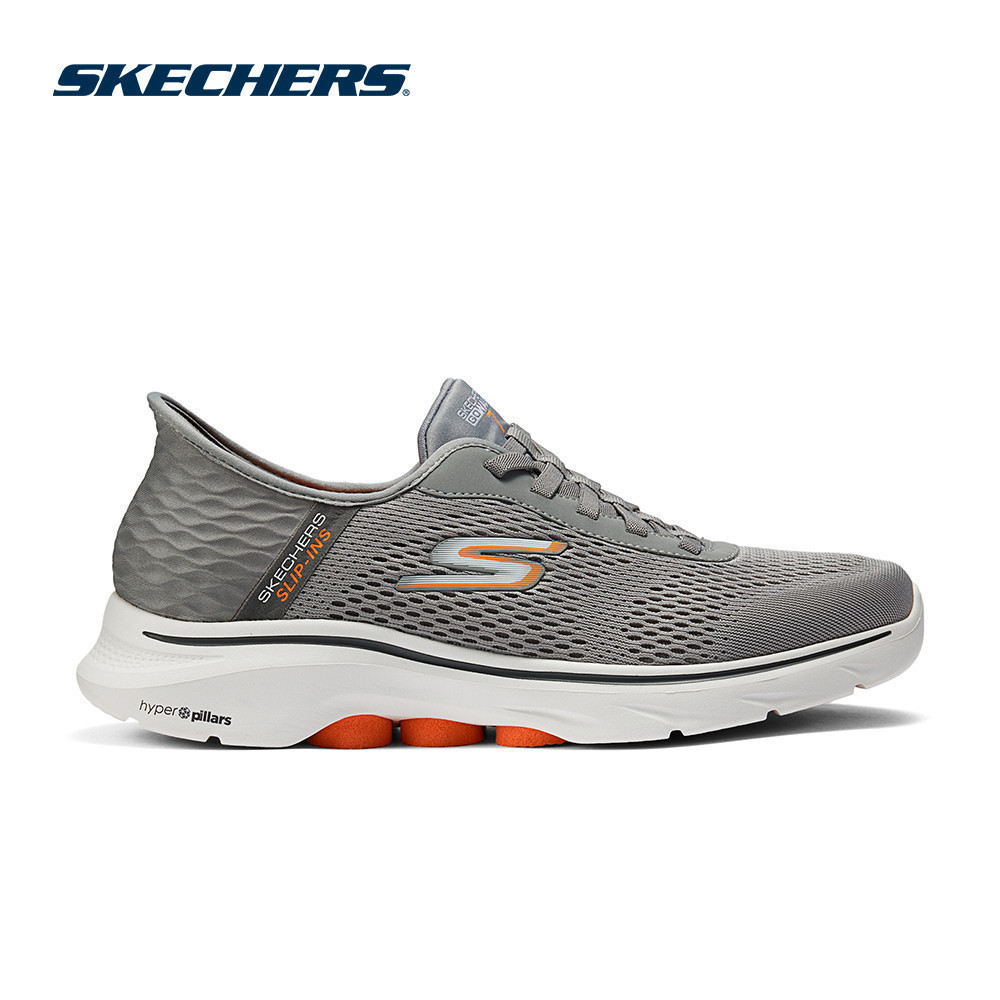 ฟิกเกอร์ Skechers สเก็ตเชอร์ส รองเท้า ผู้ชาย Slip-Ins GOwalk 7 Shoes - 216648-GYOR