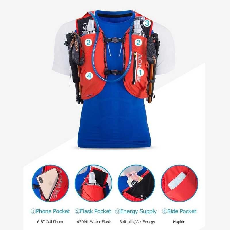 AONIJIE กระเป๋าเป้ใส่น้ำน้ำหนักเบา,กระเป๋าเป้สะพายหลัง