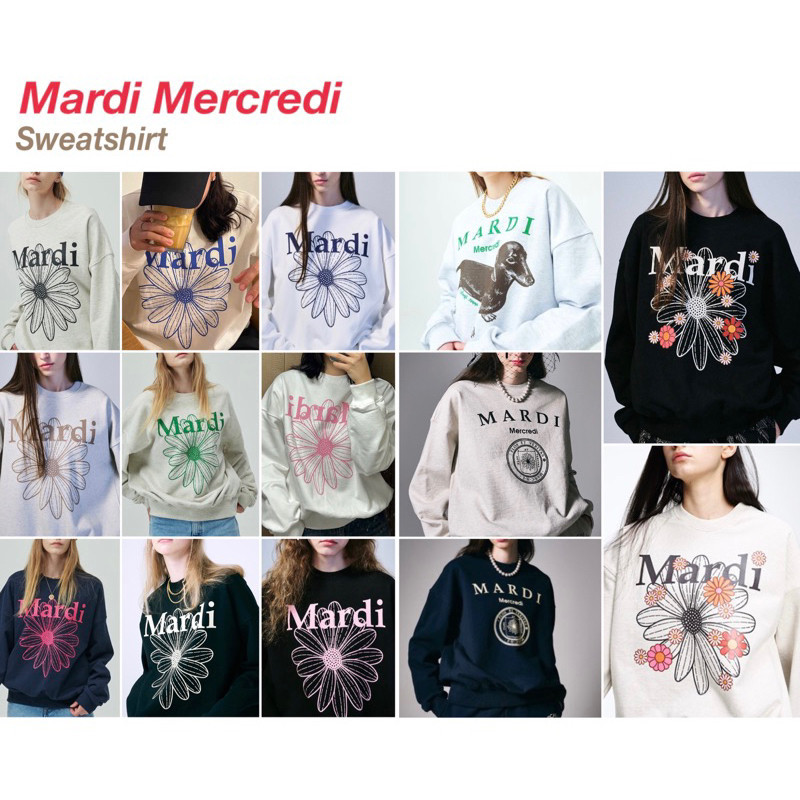 ♞,♘,♙ของแท้/พร้อมส่ง mardi mercredi sweatshirt / hoodie สเวตเตอร์ / เสื้อฮู้ด