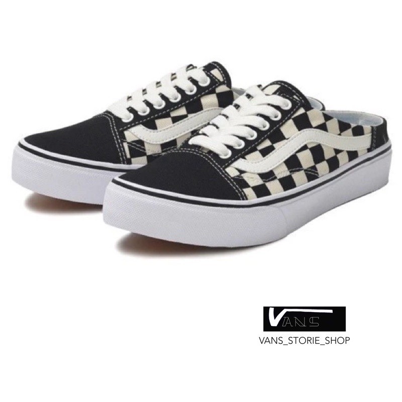 ฟิกเกอร์ VANS OLD SKOOL MULE  CHECKERBOARD TRUE WHITE (JAPAN ) **ไม่มีขายในไทย สินค้ามีประกันแท้