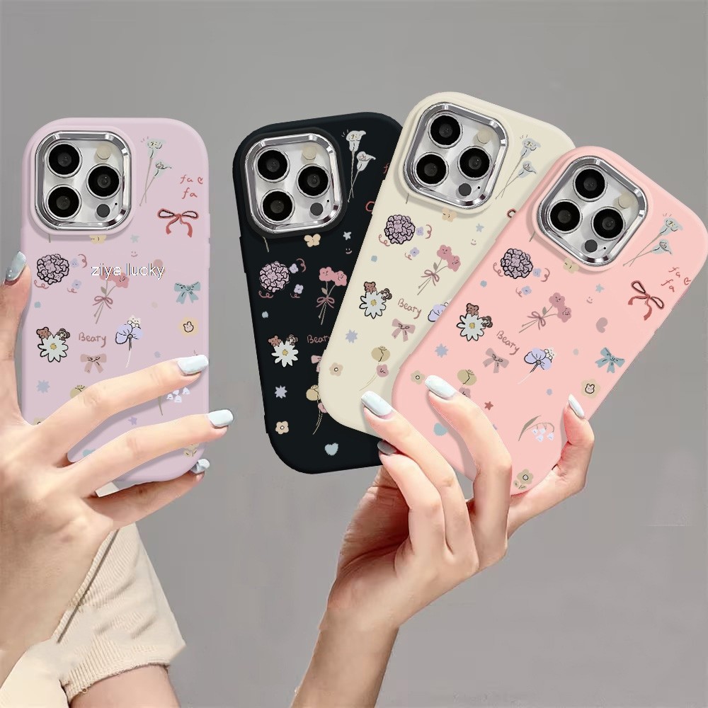 สําหรับ Vivo U10 U3 U3X สีดํา Glossy Bow Tie ดอกไม้กันกระแทกเข้ากันได้กับ